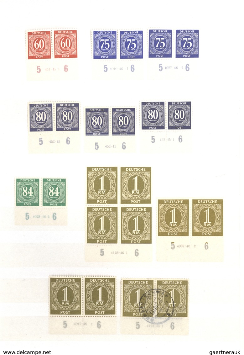 Alliierte Besetzung - Gemeinschaftsausgaben: 1946/1947, Ziffern-Srerie, Meist Postfrische Partie Von - Autres & Non Classés