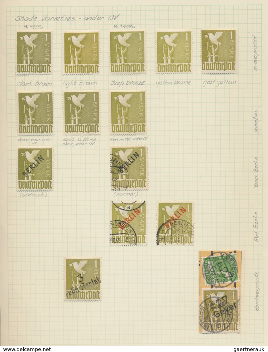 Alliierte Besetzung - Gemeinschaftsausgaben: 1946/1949, 1 Mark Taube, Spezial-Partie Von 14 Werten I - Autres & Non Classés