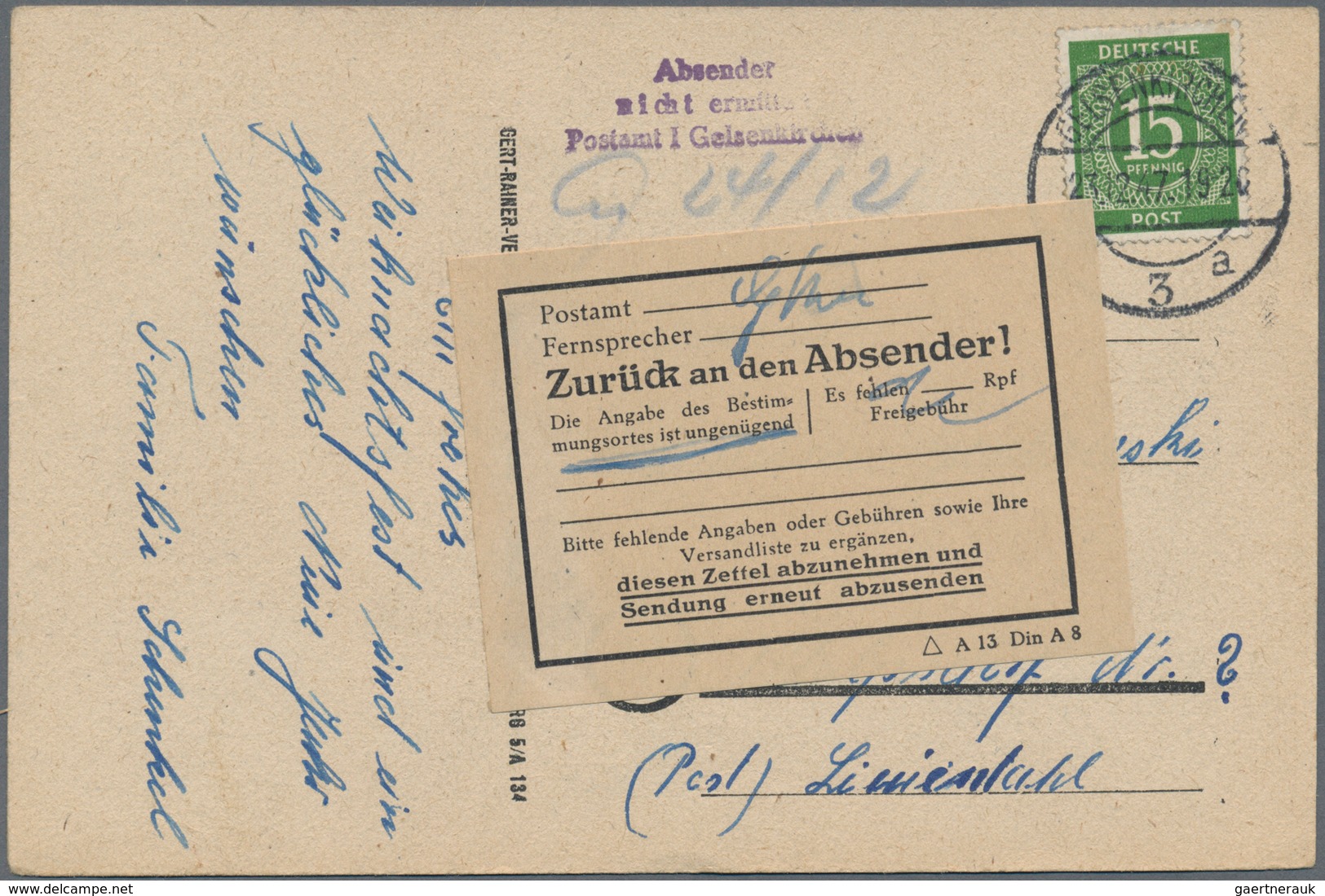 Alliierte Besetzung - Gemeinschaftsausgaben: 1946-1948, Posten Mit über 500 Briefen Und Belegen, Dab - Autres & Non Classés