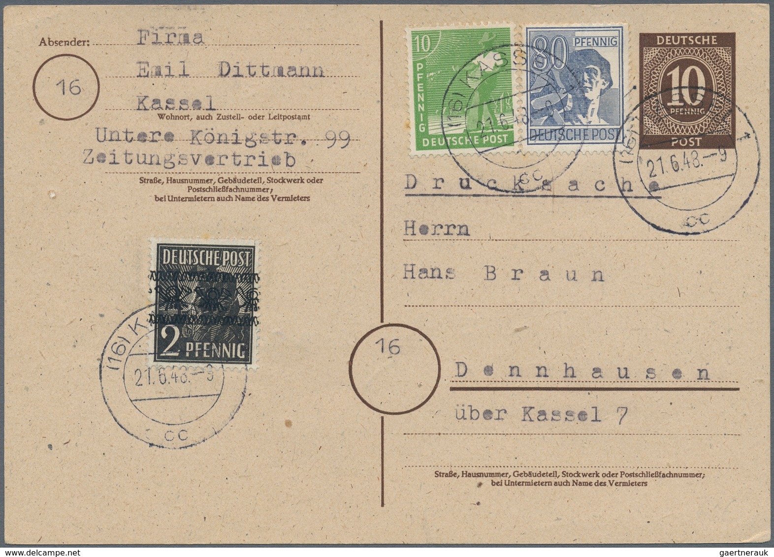 Alliierte Besetzung - Gemeinschaftsausgaben: 1948, ZEHNFACH, Vielseitige Partie Von Ca. 110 Briefen - Autres & Non Classés