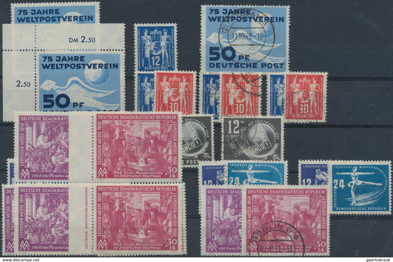 Sowjetische Zone und DDR: 1945/1965 (ca.), reichhaltiger Steckkartenposten mit zahlreichen guten und