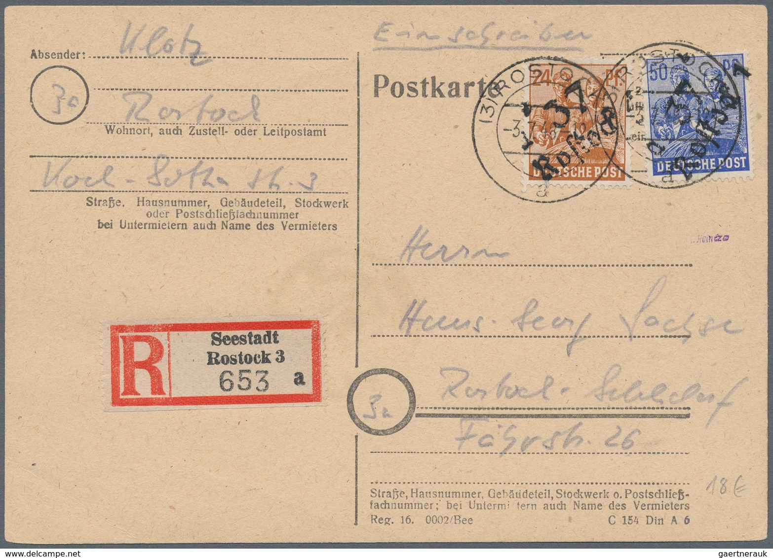 Sowjetische Zone und DDR: 1945-1990, Posten mit über 500 Briefen, Belegen und Ganzsachen, dabei auch