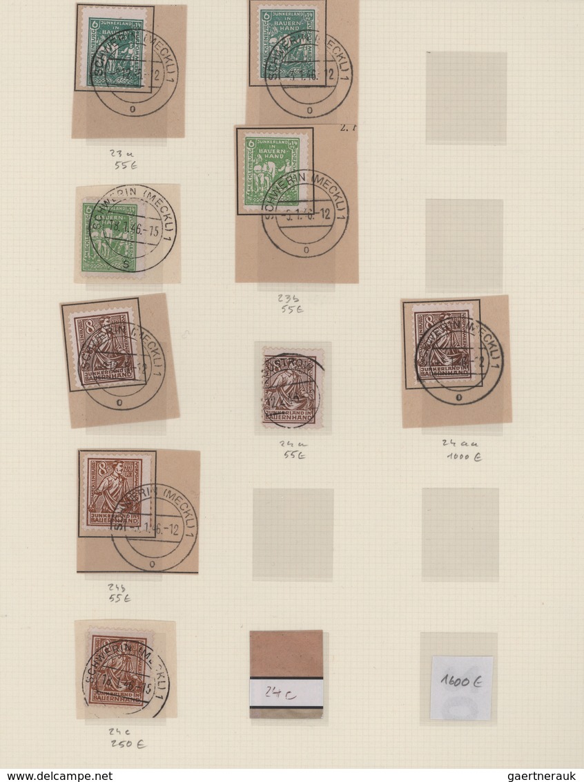 Sowjetische Zone: 1945/1949, umfassender Sammlungsbestand in acht Ringbindern auf Blättern und Steck