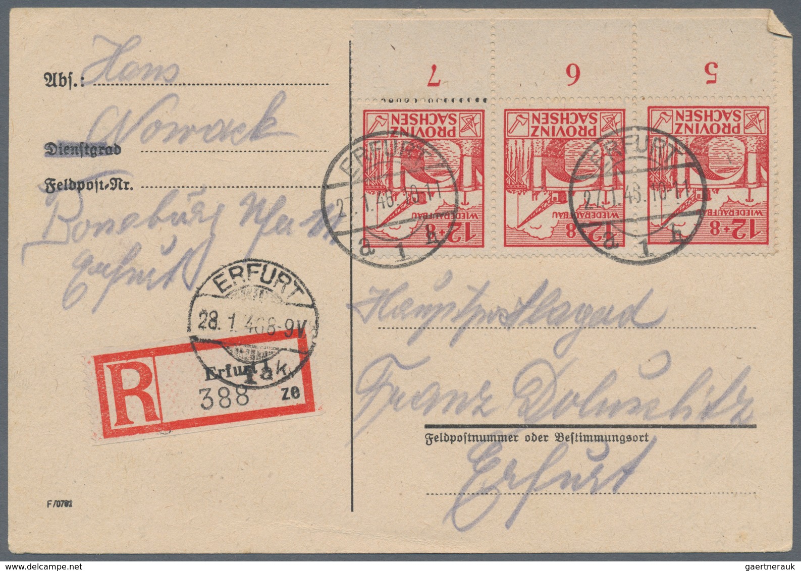 Sowjetische Zone: 1945/1949, Vielseitige Partie Von Ca. 900 Briefen/Karten In Guter Vielfalt Und Sor - Autres & Non Classés