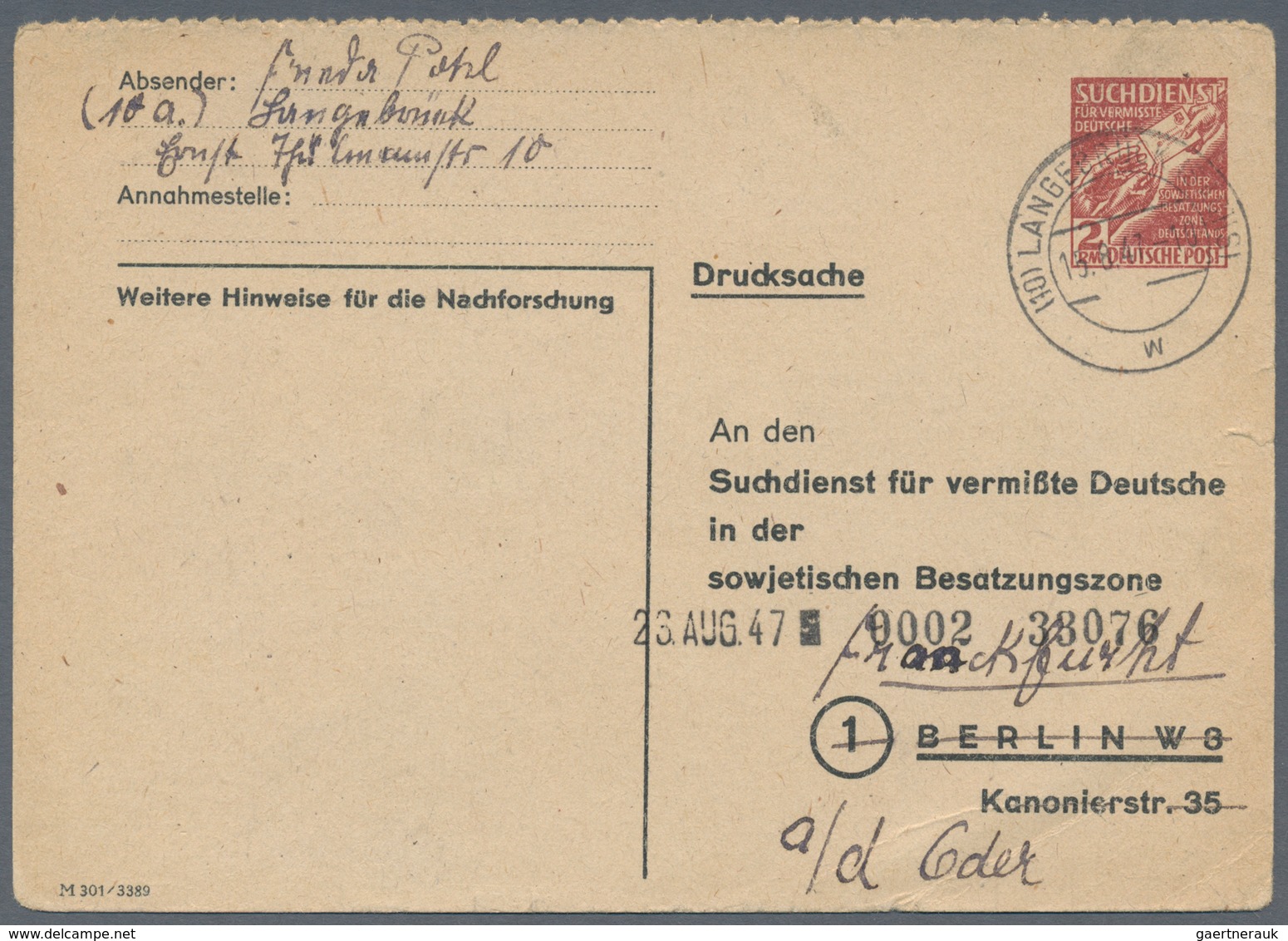 Sowjetische Zone: 1945/1949, Vielseitige Partie Von Ca. 900 Briefen/Karten In Guter Vielfalt Und Sor - Autres & Non Classés