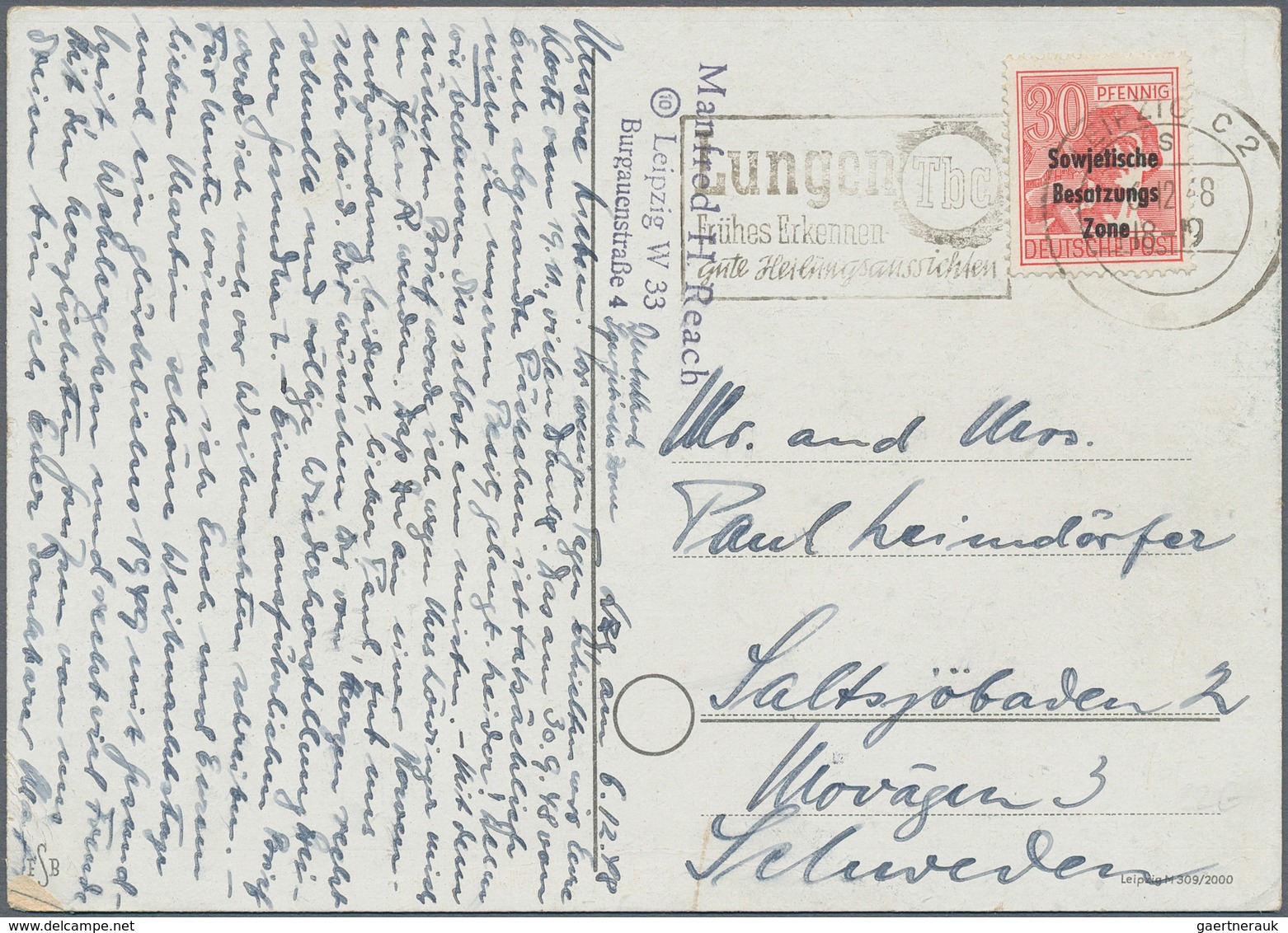 Sowjetische Zone: 1945/1950, Sehr Vielseitiger Und Ergiebiger Posten Von Ca. 380 Briefen Und Karten, - Other & Unclassified