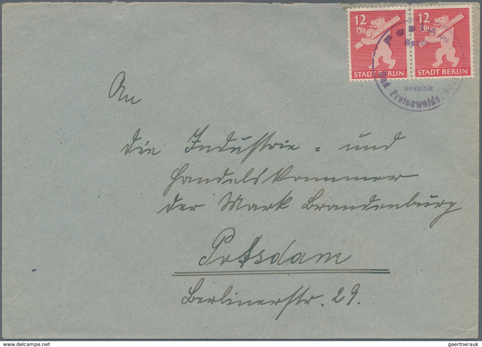 Sowjetische Zone: 1945/1950, sehr vielseitiger und ergiebiger Posten von ca. 380 Briefen und Karten,