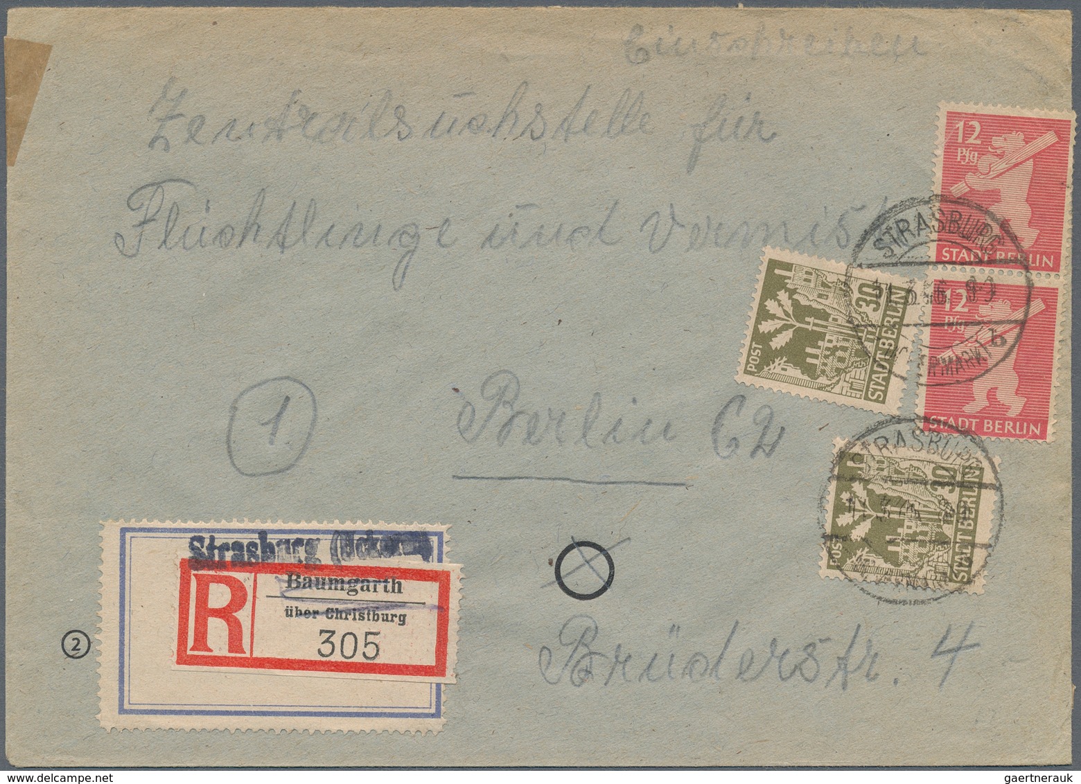 Sowjetische Zone: 1945/1950, sehr vielseitiger und ergiebiger Posten von ca. 380 Briefen und Karten,