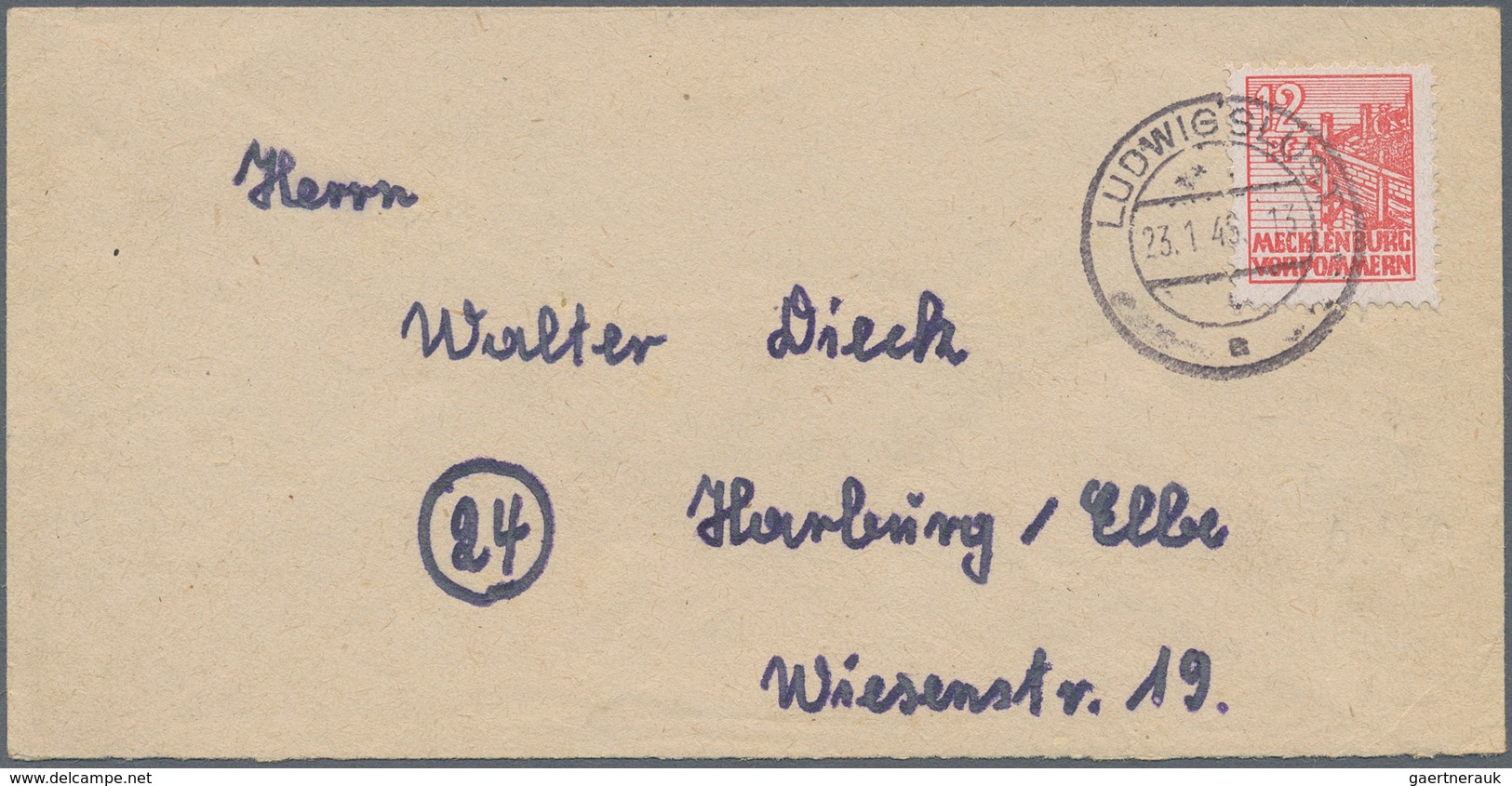 Sowjetische Zone: 1945/1950, sehr vielseitiger und ergiebiger Posten von ca. 380 Briefen und Karten,