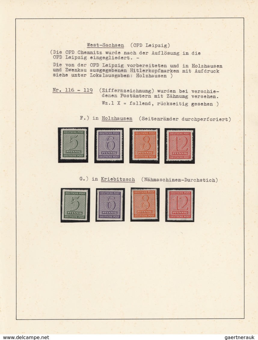 Sowjetische Zone: 1945-1949, Gemischt Angelegte, Zum Teil Auch Doppelt Geführte Sammlung Mit Vielen - Autres & Non Classés