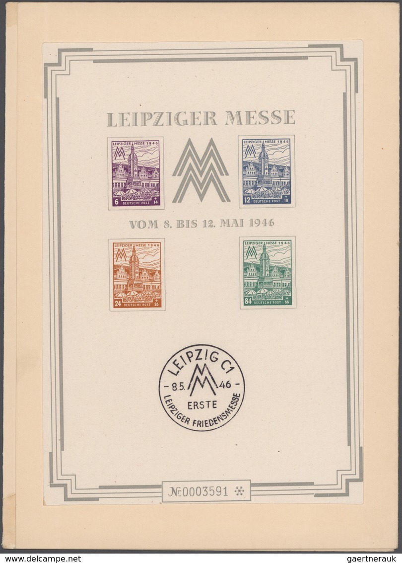 Sowjetische Zone: 1945-1949, gemischt angelegte, zum Teil auch doppelt geführte Sammlung mit vielen