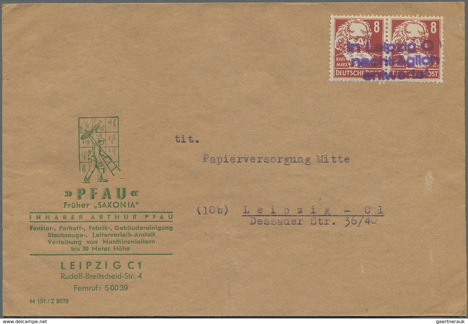 Sowjetische Zone: 1946/1949, NACHTRÄGLICH ENTWERTET, Partie Von 41 Bedarfs-Briefen/-Karten Mit Frank - Other & Unclassified