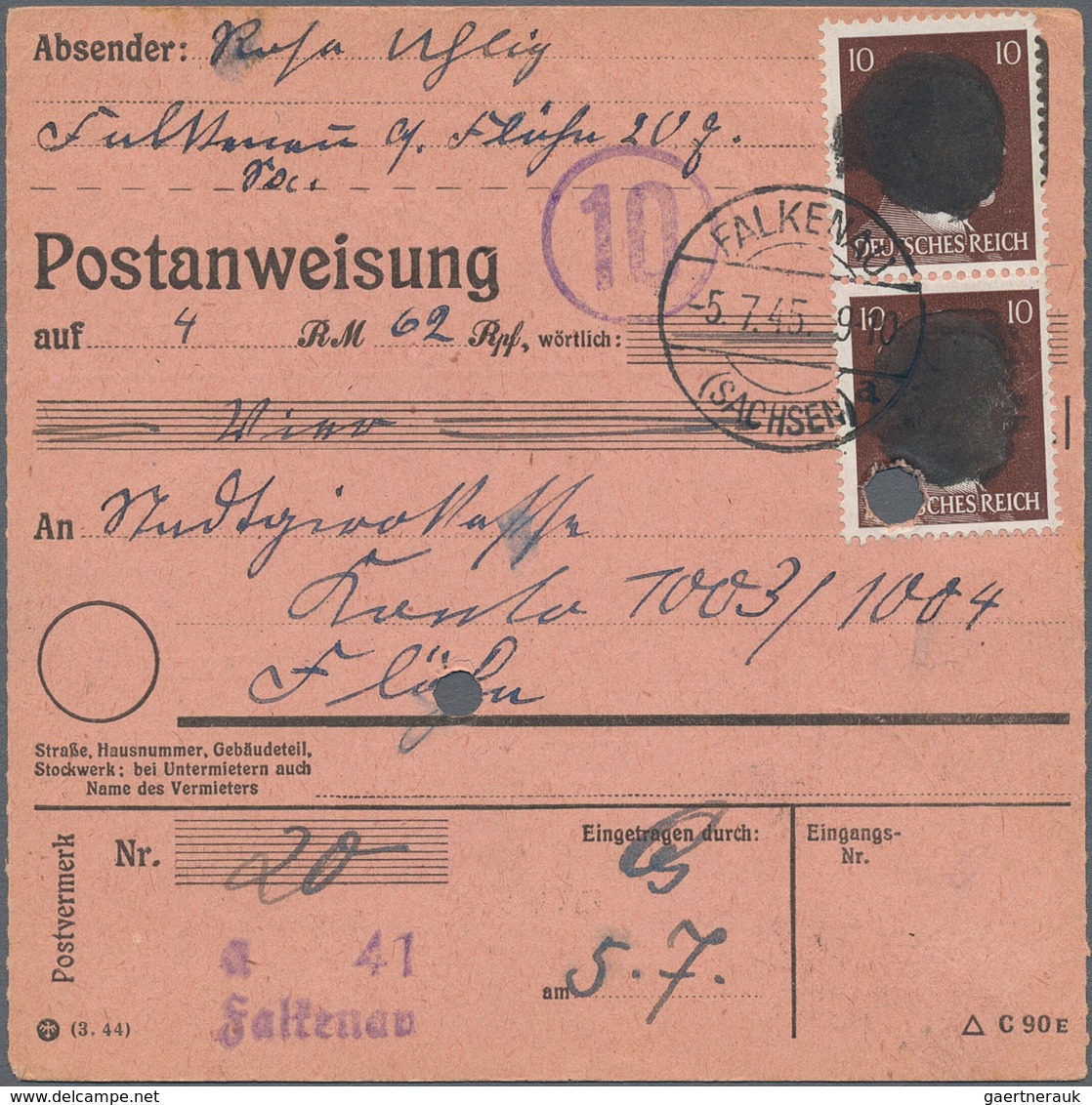 Sowjetische Zone - Sächsische Schwärzungen: 1945, 27.Mai-11.August, Außergewöhnliche Sammlung Von Ca - Autres & Non Classés