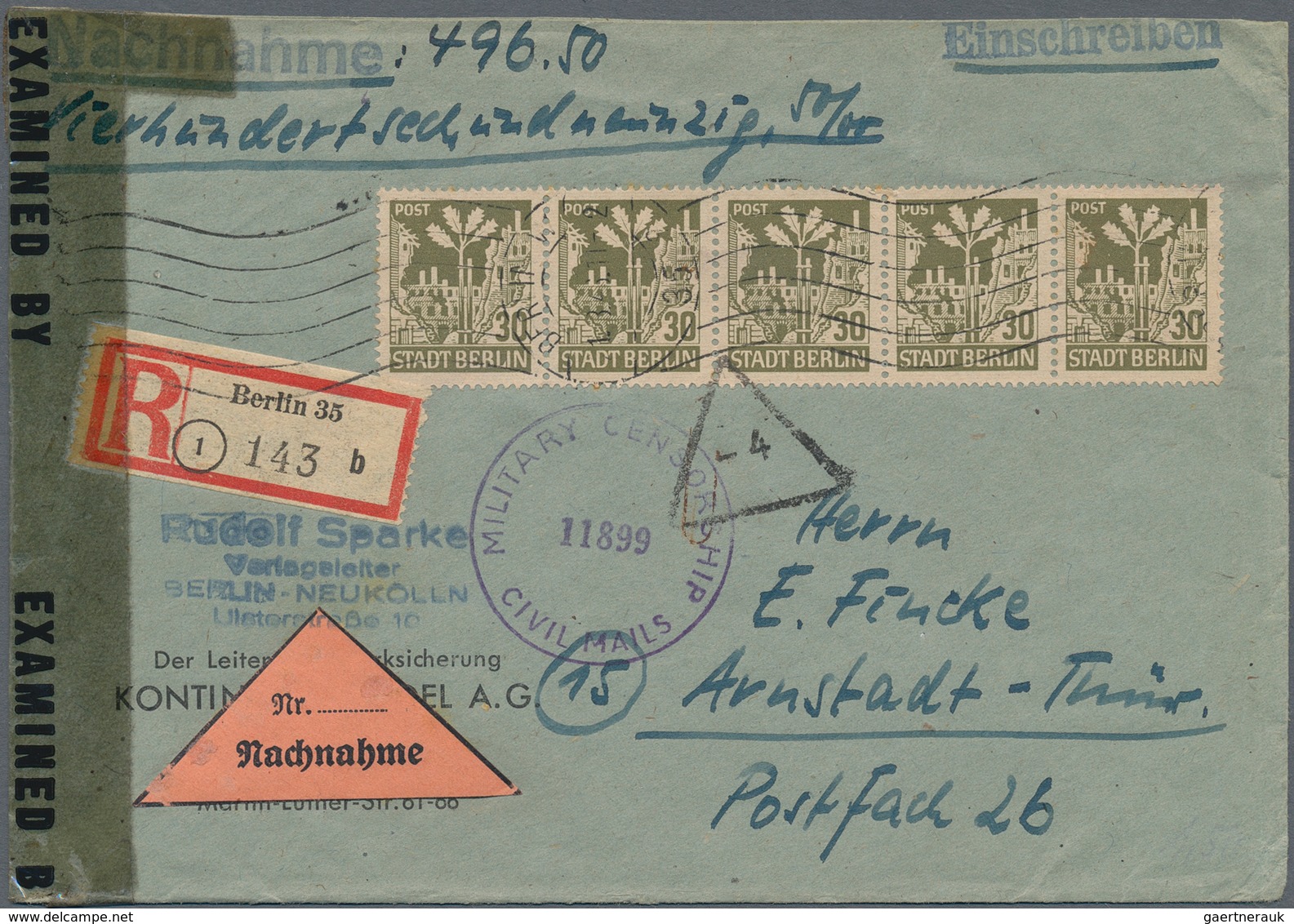Sowjetische Zone - Berlin und Brandenburg: 1945/1946, Sammlung von ca. 115 Briefen/Karten/gebrauchte
