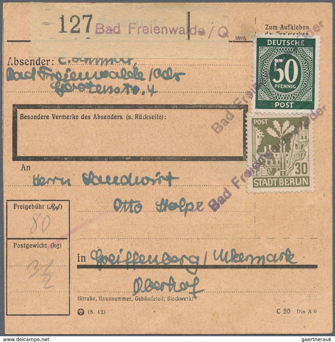 Sowjetische Zone - Berlin und Brandenburg: 1945/1946, Sammlung von ca. 115 Briefen/Karten/gebrauchte