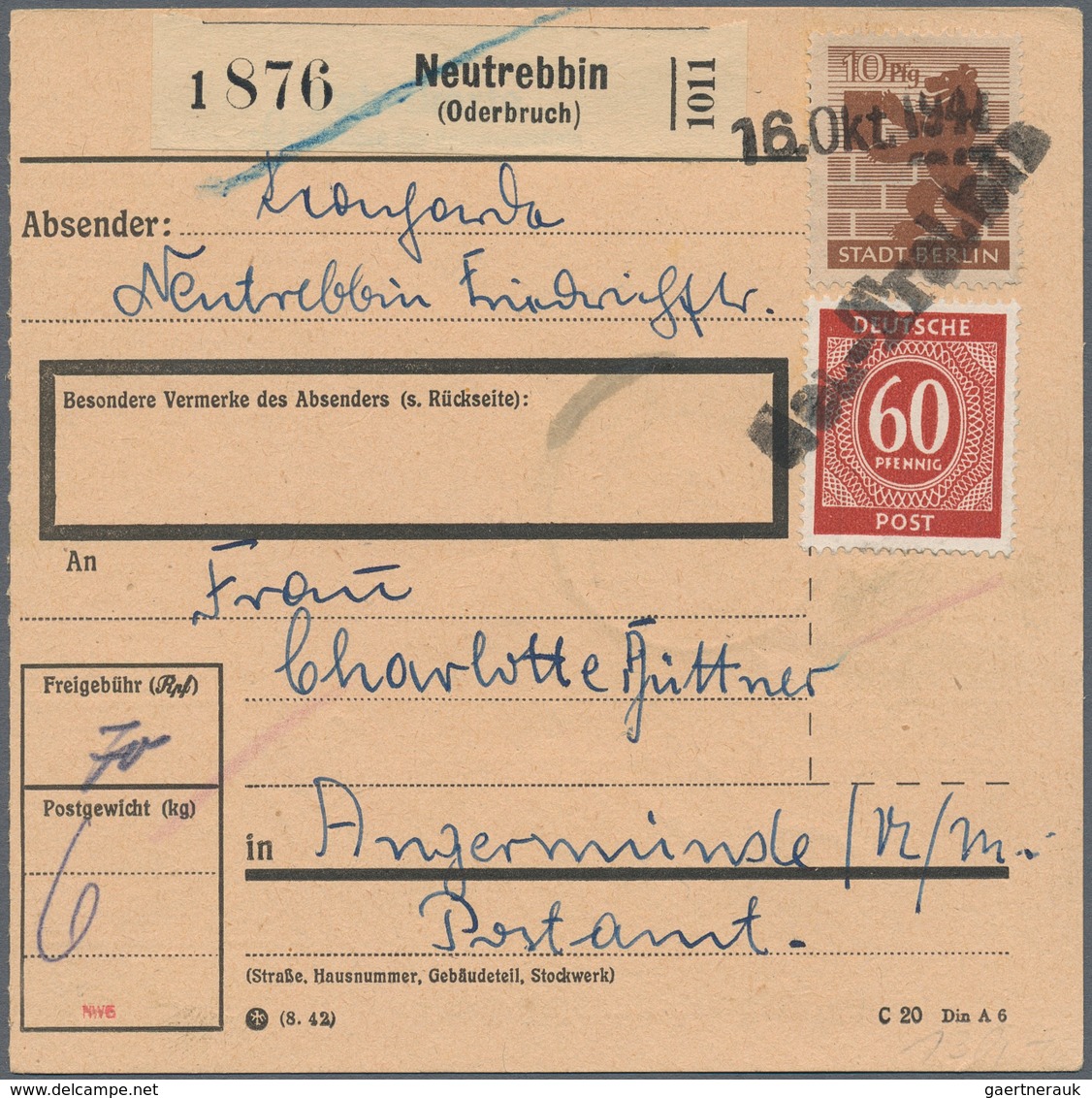Sowjetische Zone - Berlin und Brandenburg: 1945/1946, Sammlung von ca. 115 Briefen/Karten/gebrauchte