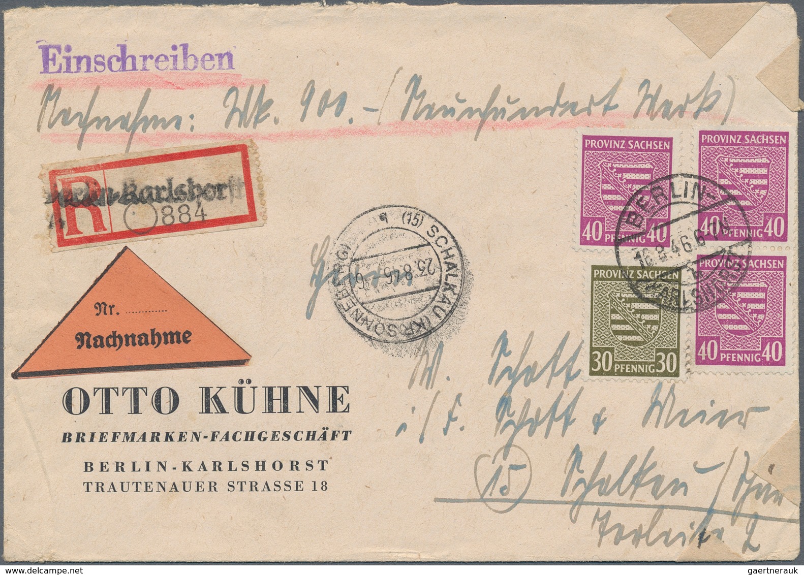 Sowjetische Zone - Provinz Sachsen: 1945/1946, Sammlung von ca. 204 Briefen/Karten/gebrauchten Ganzs