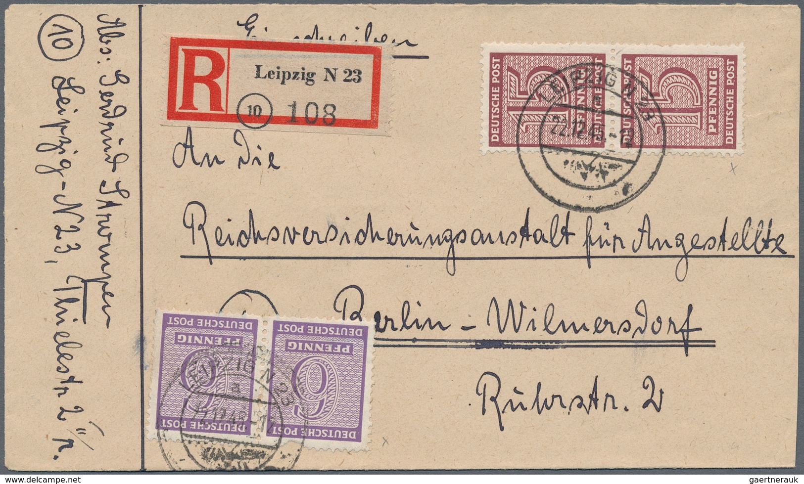 Sowjetische Zone - West-Sachsen: 1945/1946, Sammlung von ca. 228 Briefen/Karten, alles BEDARFSPOST u