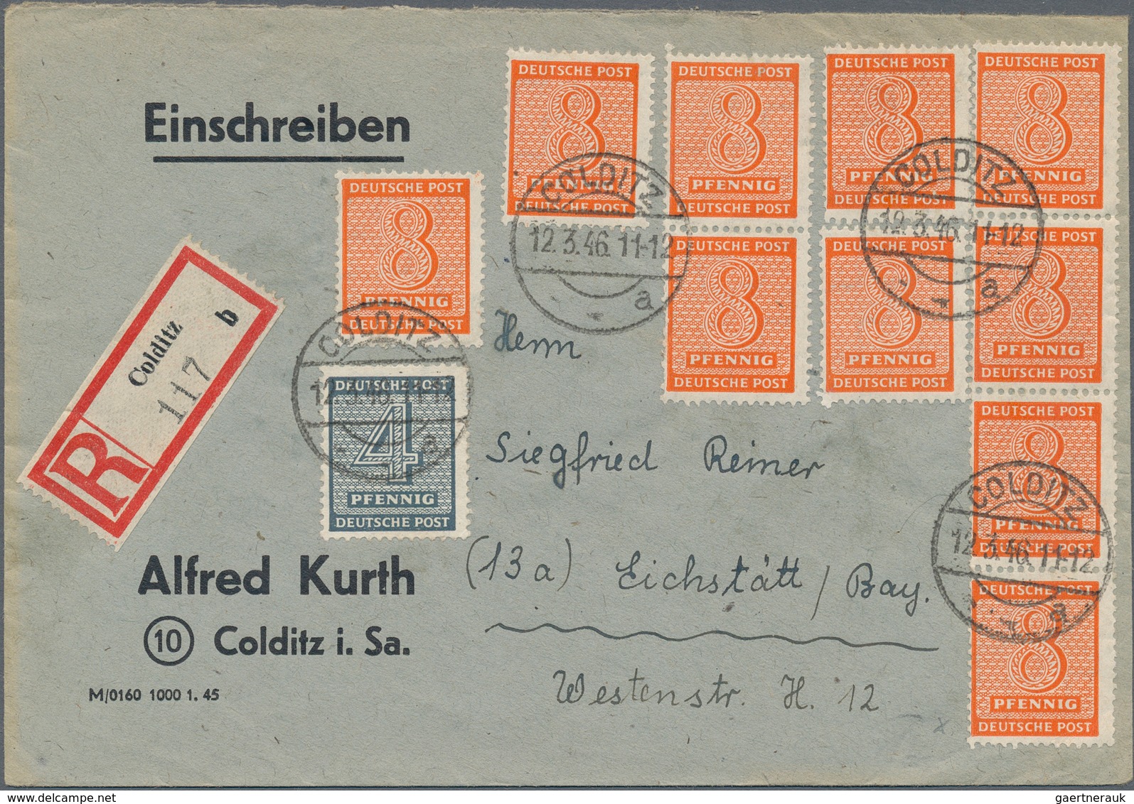 Sowjetische Zone - West-Sachsen: 1945/1946, Sammlung von ca. 228 Briefen/Karten, alles BEDARFSPOST u