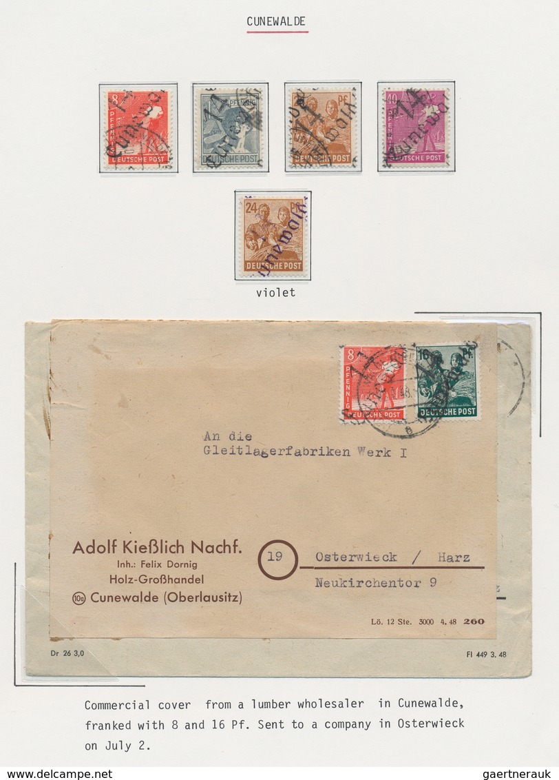 Sowj. Zone - Bezirkshandstempel: 1948, Sammlung Aus Verschiedenen Bezirken (Berlin, Dresden, Magdebu - Autres & Non Classés