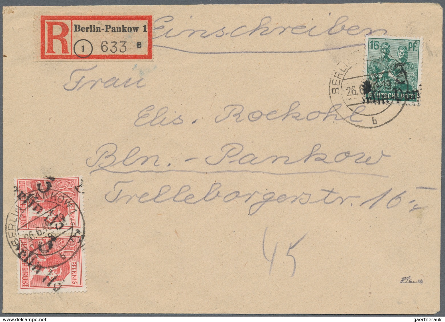 Sowjetische Zone - Bezirkshandstempel - I - Bez. 3 (Berlin): 1948, Partie Von Zehn Bedarfsbriefen/-k - Autres & Non Classés