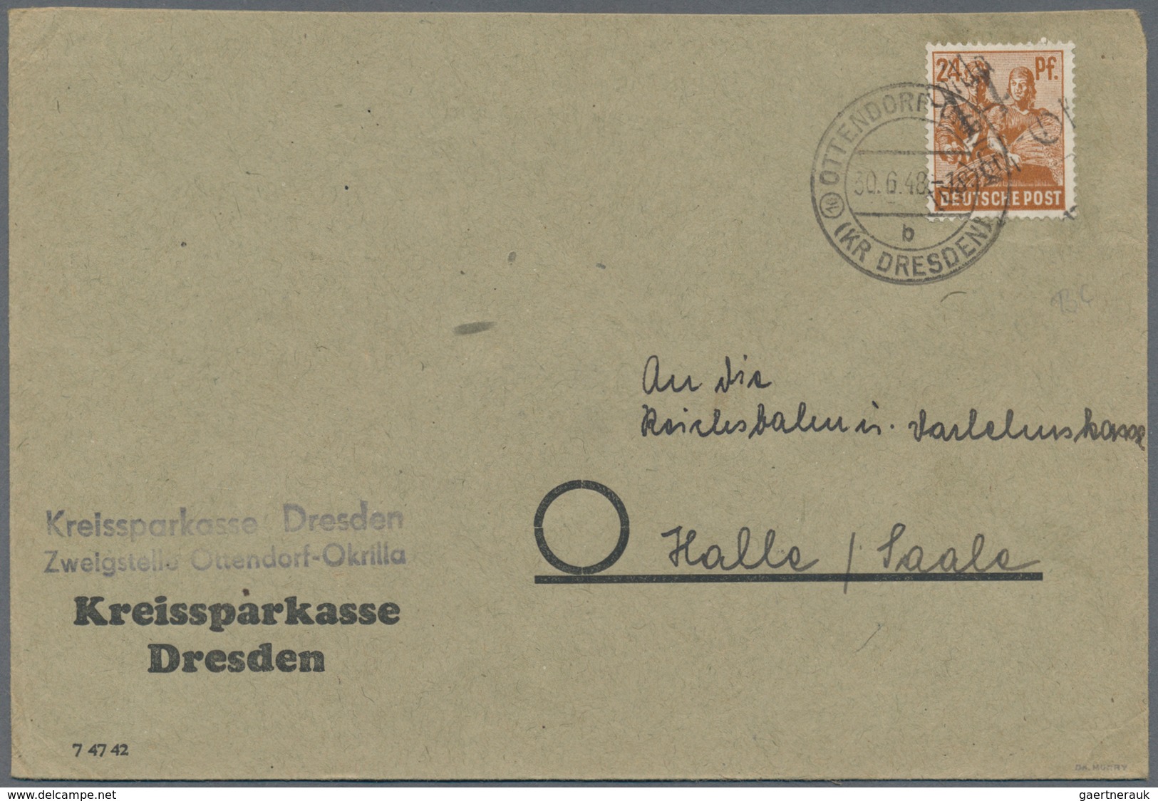 Sowjetische Zone - Bezirkshandstempel - II - Bez. 14 (Dresden): 1948, Partie Von 45 Bedarfsbriefen/- - Other & Unclassified