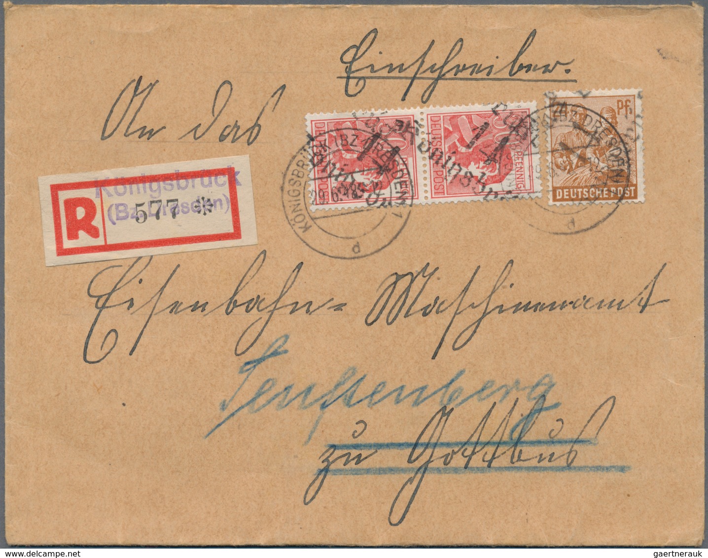 Sowjetische Zone - Bezirkshandstempel - II - Bez. 14 (Dresden): 1948, Partie Von 45 Bedarfsbriefen/- - Sonstige & Ohne Zuordnung