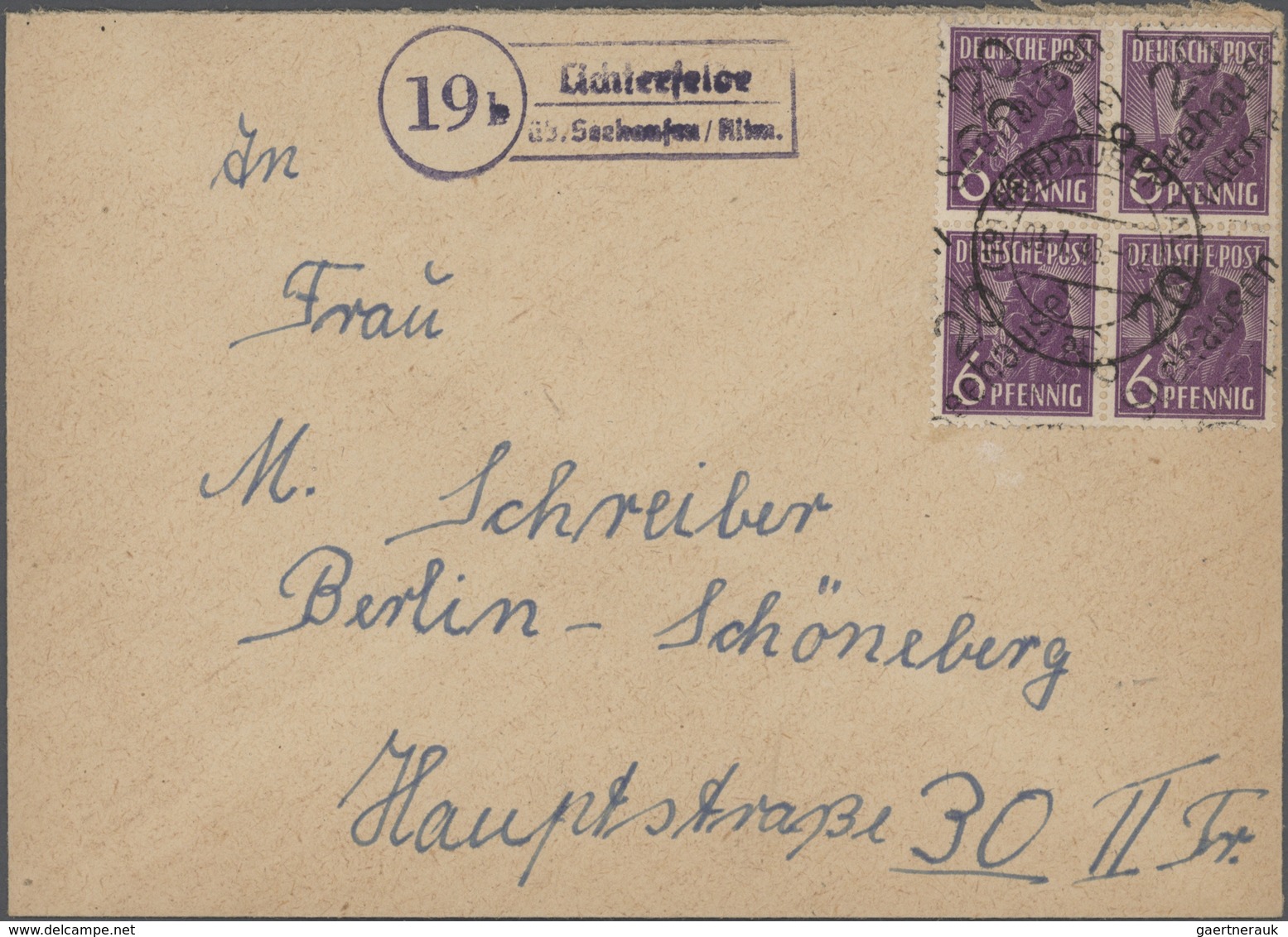 Sowjetische Zone - Bezirkshandstempel - IV - Bez. 20 (Halle): 1948, Partie Von 37 Bedarfsbriefen, Da - Autres & Non Classés