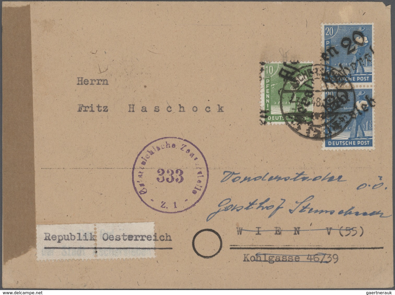 Sowjetische Zone - Bezirkshandstempel - IV - Bez. 20 (Halle): 1948, Partie Von 37 Bedarfsbriefen, Da - Altri & Non Classificati