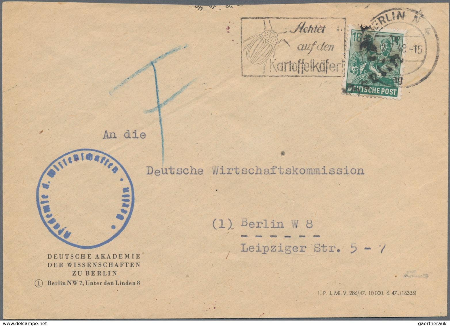 Sowjetische Zone - Bezirkshandstempel - V - Bez. 27 (Leipzig): 1948, Partie Von 26 Bedarfsbelegen De - Autres & Non Classés