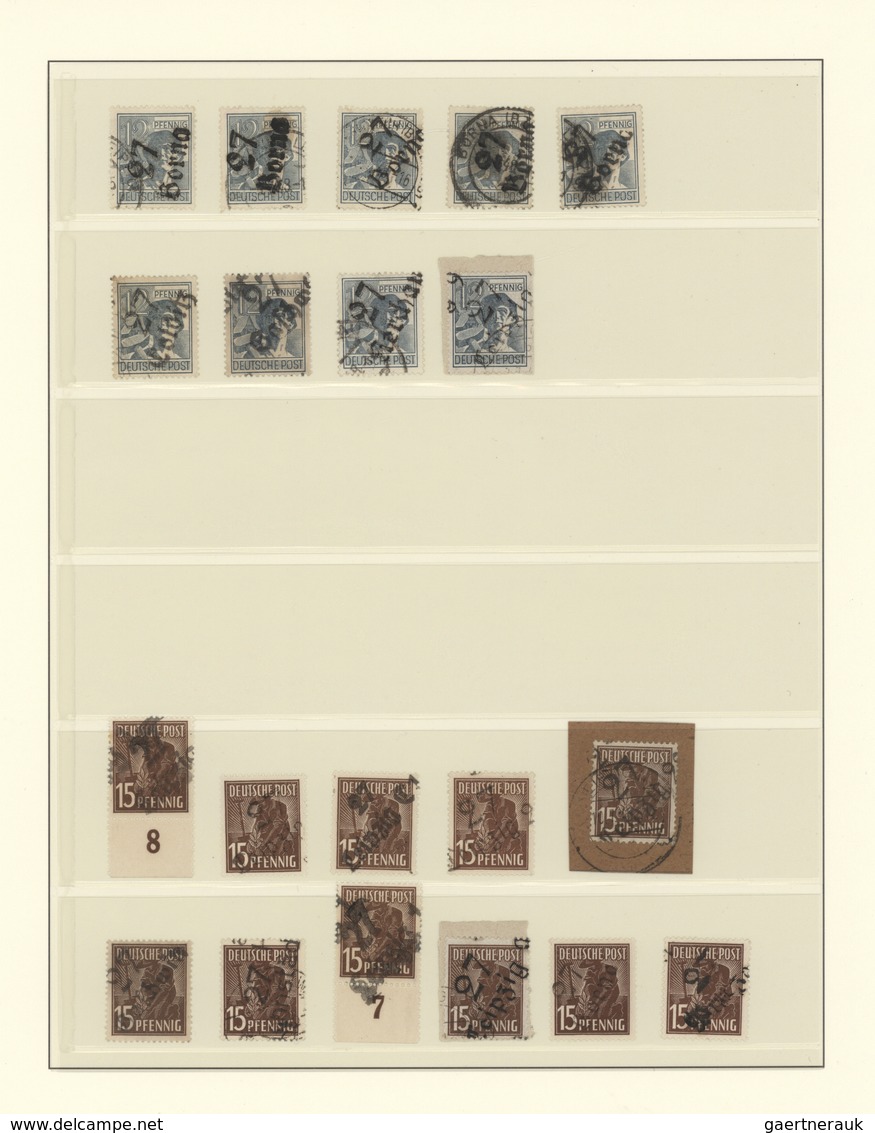 Sowjetische Zone - Bezirkshandstempel - V - Bez. 27 (Leipzig): 1948, Sammlungsbestand Von Ca. 270 Ma - Otros & Sin Clasificación