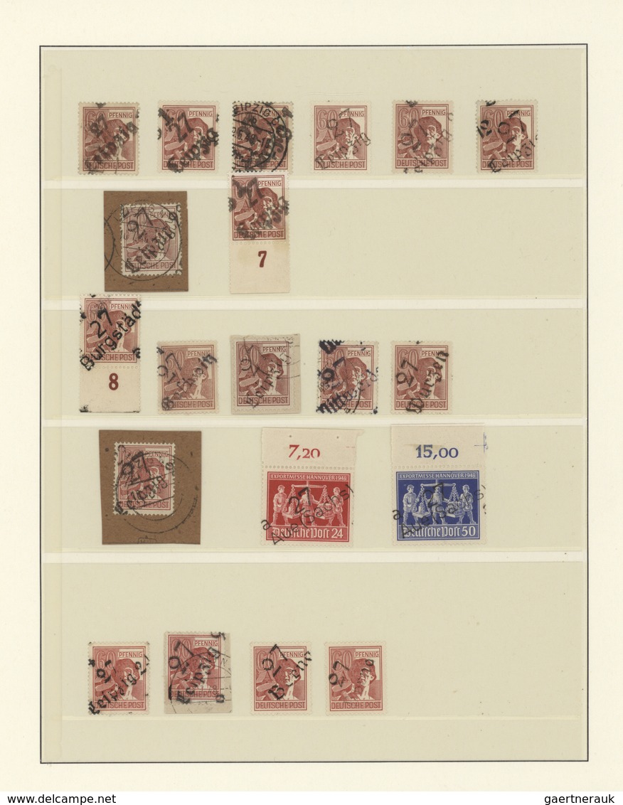 Sowjetische Zone - Bezirkshandstempel - V - Bez. 27 (Leipzig): 1948, Sammlungsbestand Von Ca. 270 Ma - Autres & Non Classés