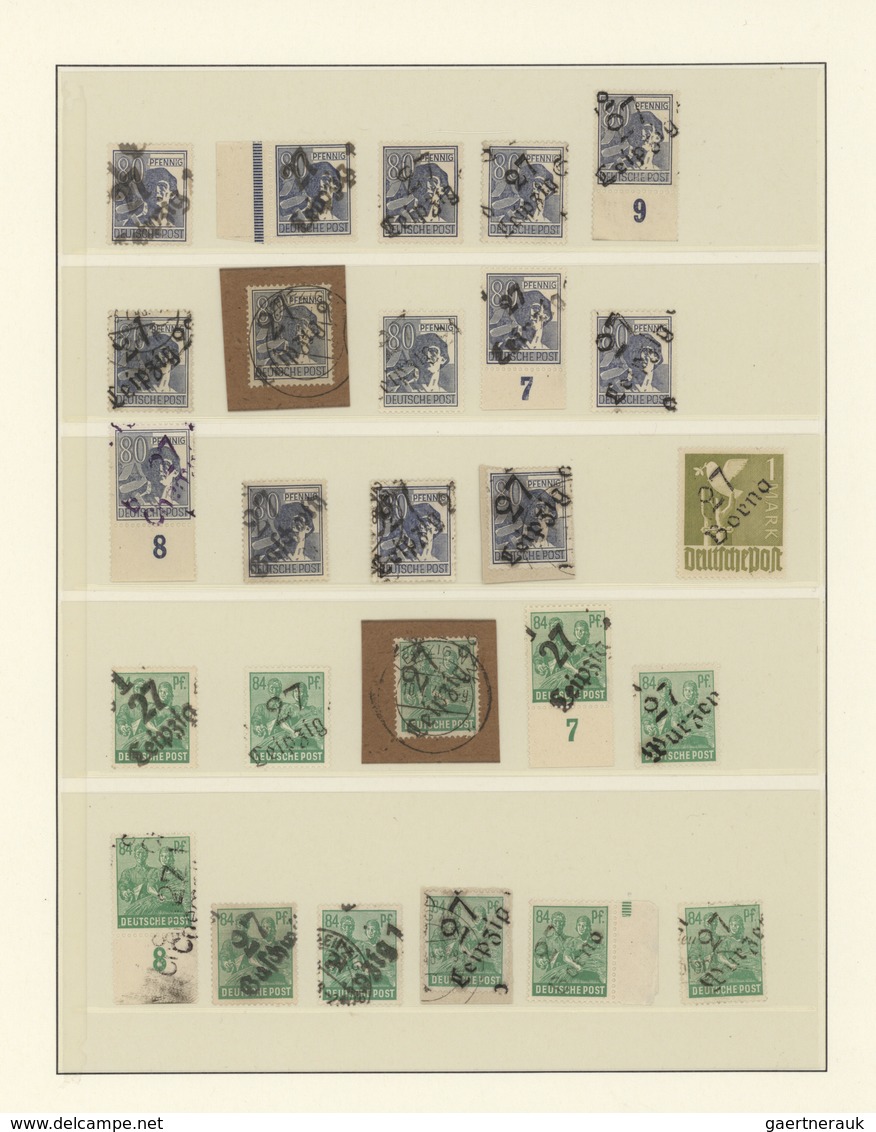 Sowjetische Zone - Bezirkshandstempel - V - Bez. 27 (Leipzig): 1948, Sammlungsbestand Von Ca. 270 Ma - Otros & Sin Clasificación