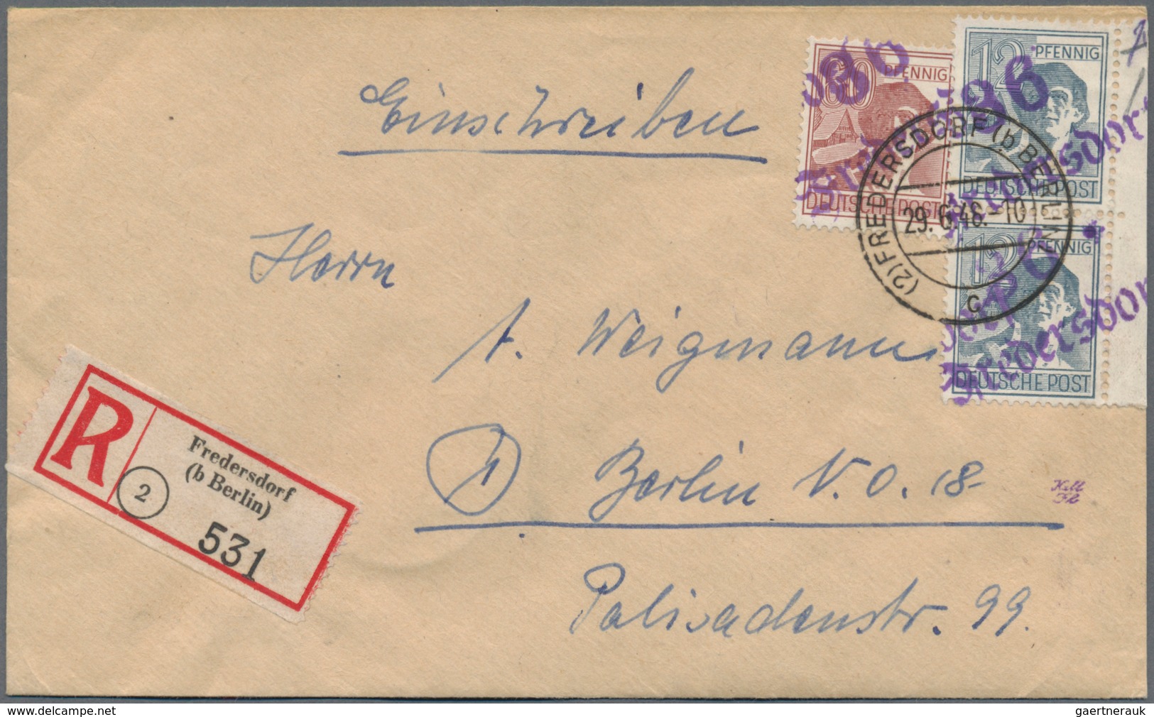 Sowjetische Zone - Bezirkshandstempel - VII - Bez. 36 (Potsdam): 1948, Partie Von 20 Bedarfsbriefen/ - Autres & Non Classés