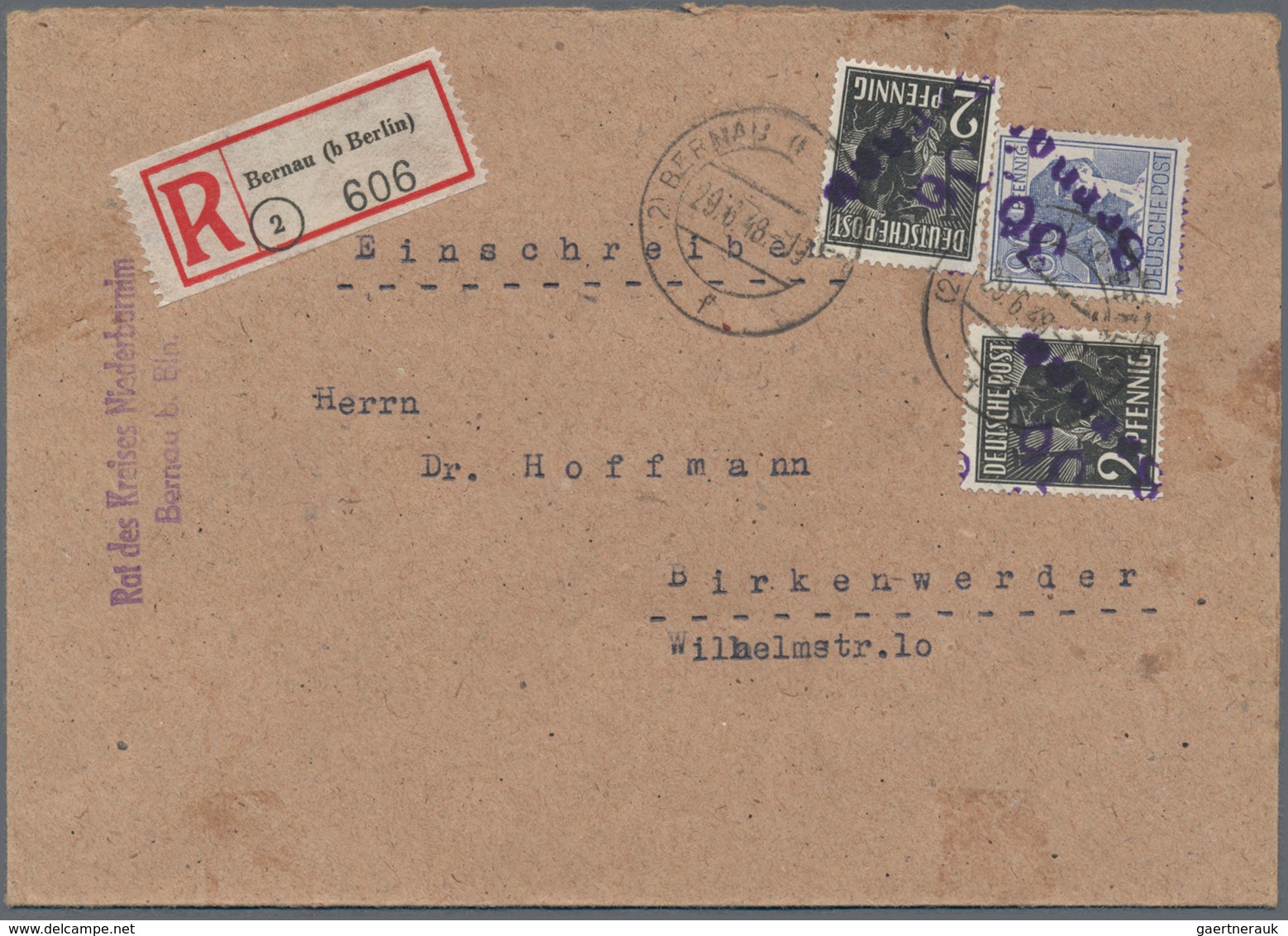 Sowjetische Zone - Bezirkshandstempel - VII - Bez. 36 (Potsdam): 1948, Partie Von 20 Bedarfsbriefen/ - Autres & Non Classés