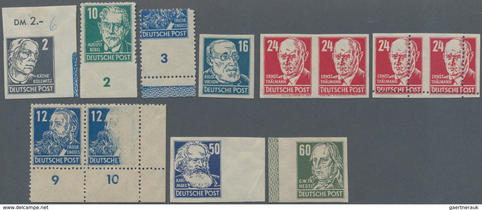 Sowjetische Zone - Allgemeine Ausgaben: 1948, Freimarken Köpfe, Spezialsammlung Postfrisch Mit Zahlr - Autres & Non Classés