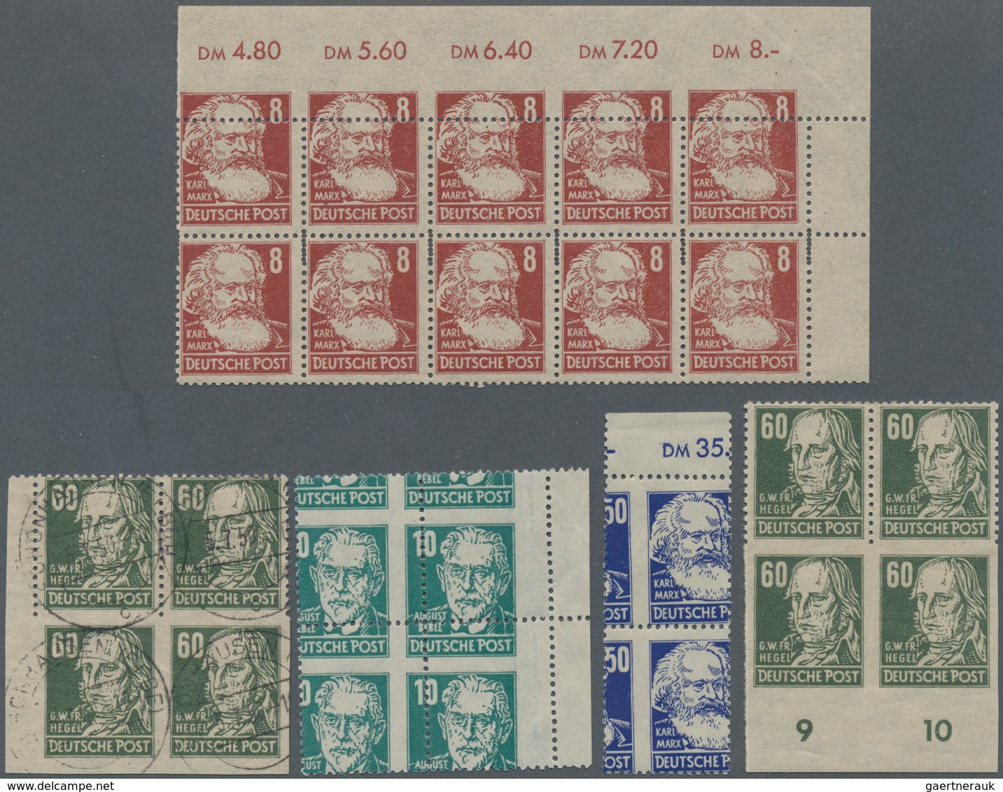 Sowjetische Zone - Allgemeine Ausgaben: 1948, Freimarken Köpfe, Spezialsammlung Postfrisch Mit Zahlr - Other & Unclassified