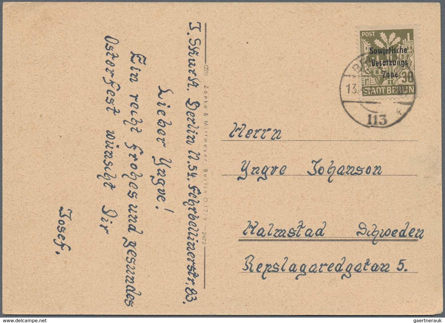 Sowjetische Zone - Allgemeine Ausgaben: 1948/1952, Sammlung Von Ca. 243 Briefen/Karten/gebrauchten G - Other & Unclassified