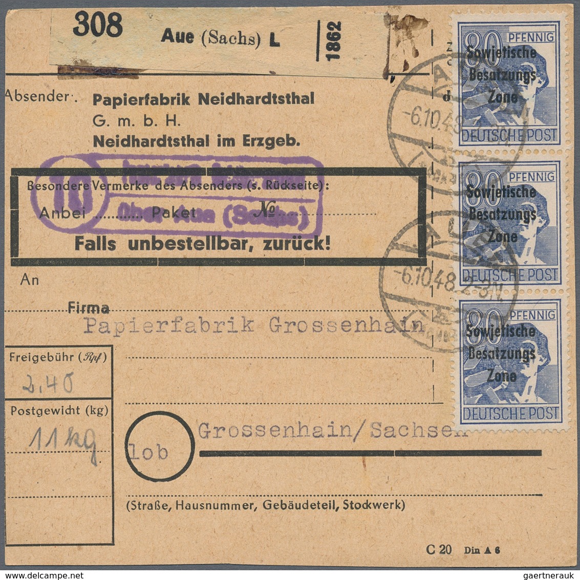 Sowjetische Zone - Allgemeine Ausgaben: 1948/1952, Sammlung Von Ca. 243 Briefen/Karten/gebrauchten G - Other & Unclassified