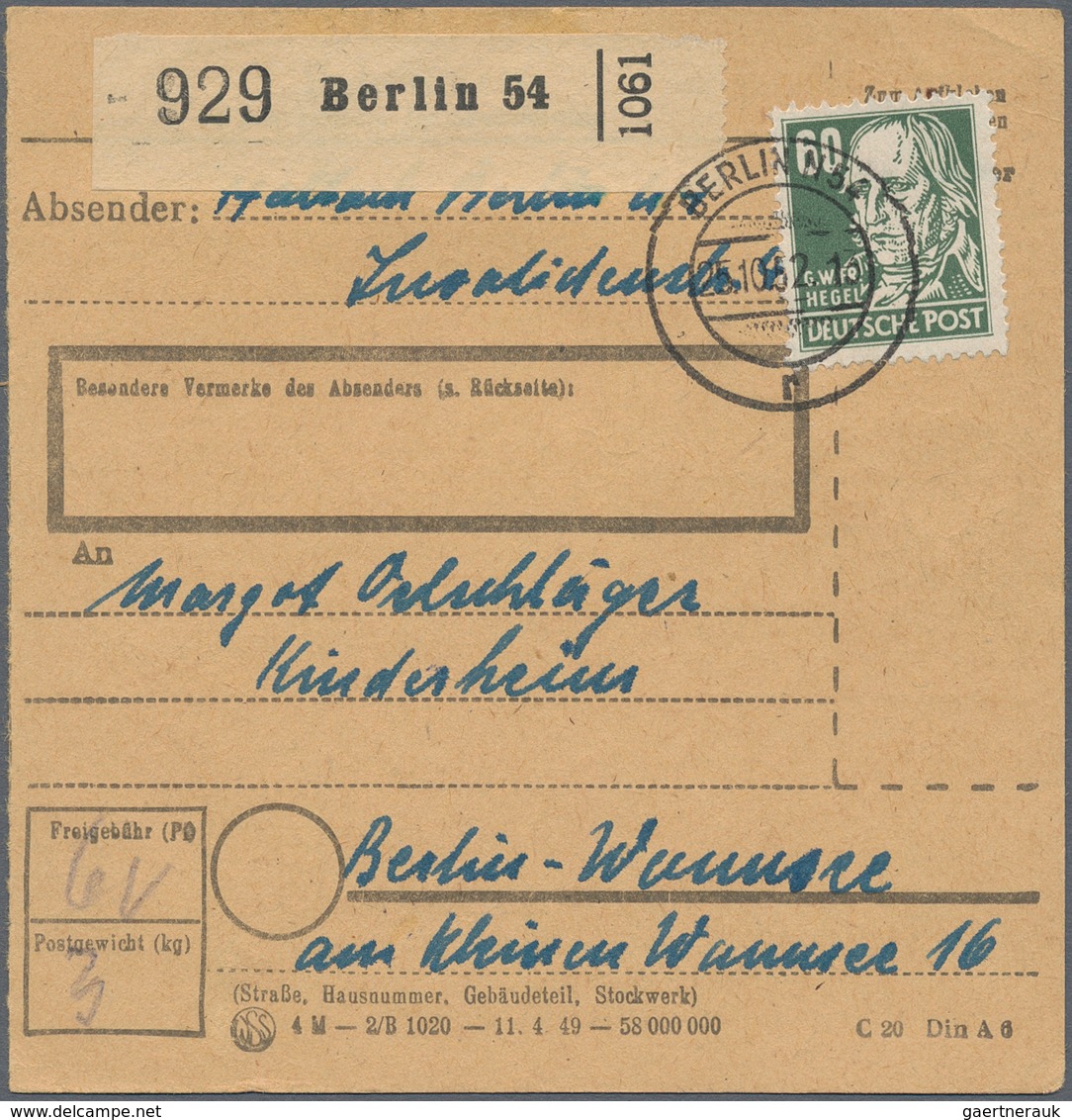 Sowjetische Zone - Allgemeine Ausgaben: 1948/1952, Sammlung von ca. 243 Briefen/Karten/gebrauchten G