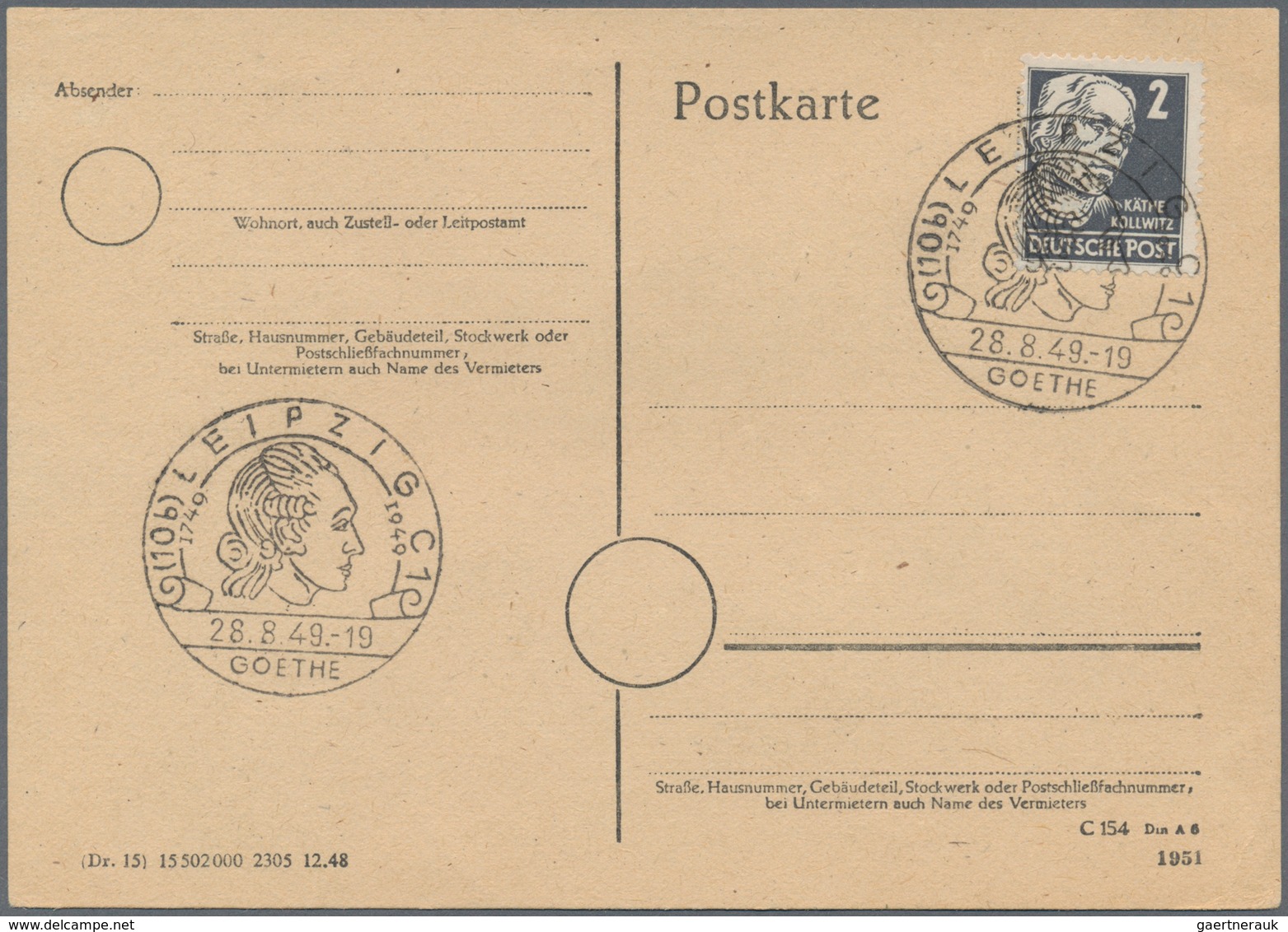 Sowjetische Zone - Allgemeine Ausgaben: 1949/1954, Partie Von Ca. 78 Briefen Und Karten Mit Frankatu - Altri & Non Classificati