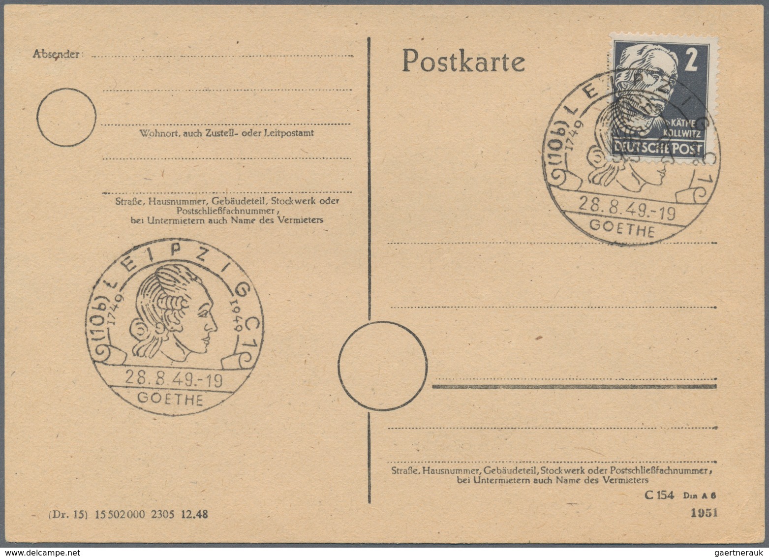 Sowjetische Zone - Allgemeine Ausgaben: 1949/1954, Partie Von Ca. 78 Briefen Und Karten Mit Frankatu - Other & Unclassified