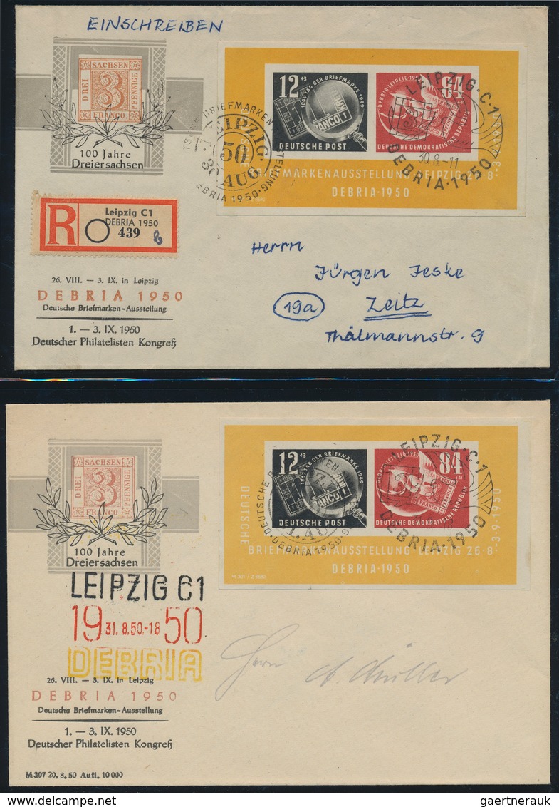 DDR: 1945/1990, Große Sammlung FDC Und Briefe Sammlung Ab SBZ In 2 Kartons. Dabei Sächsische Schwärz - Collections