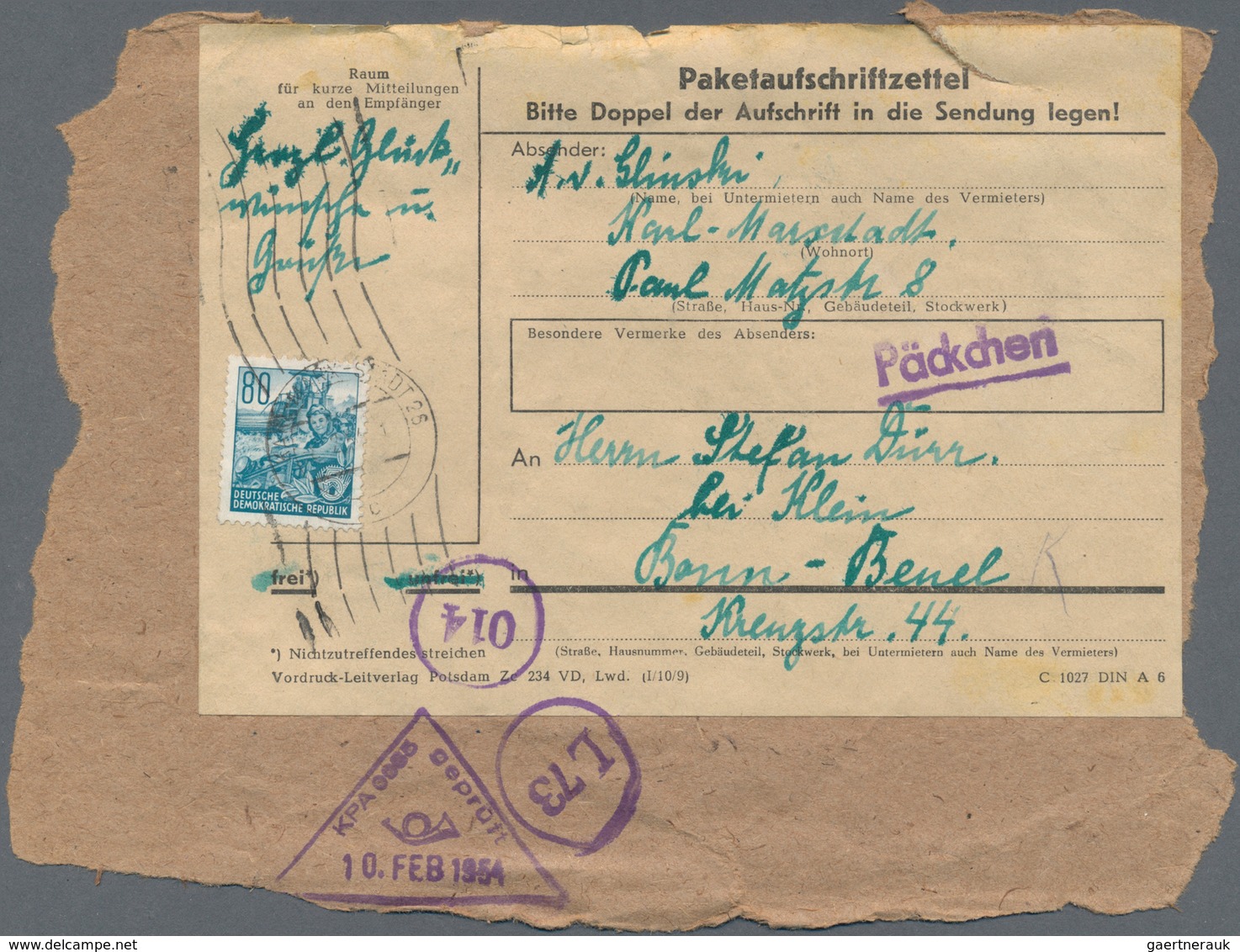 DDR: 1949/1961, Vielseitiger Posten Von Ca. 380 Briefen Und Karten Aus Alter Familien-Korrespondenz, - Sammlungen