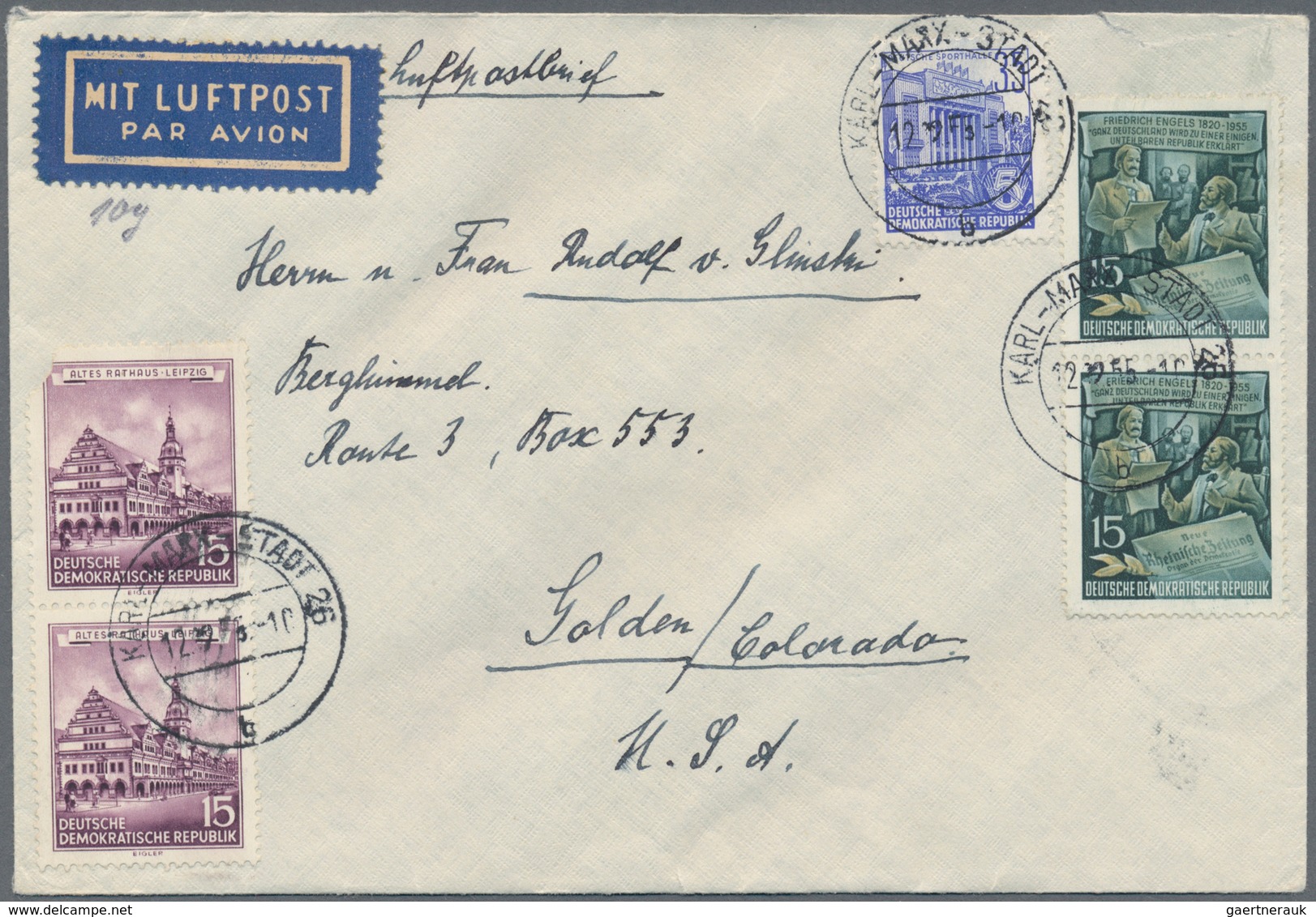 DDR: 1949/1961, vielseitiger Posten von ca. 380 Briefen und Karten aus alter Familien-Korrespondenz,