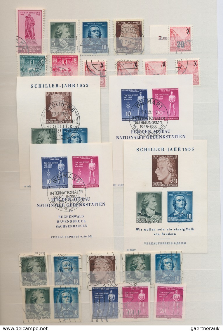 DDR: 1949/1990, Reichhaltige Sauber Gestempelte Sammlung Auf Zahlreichen Albenblättern Bzw. Die Anfa - Collections