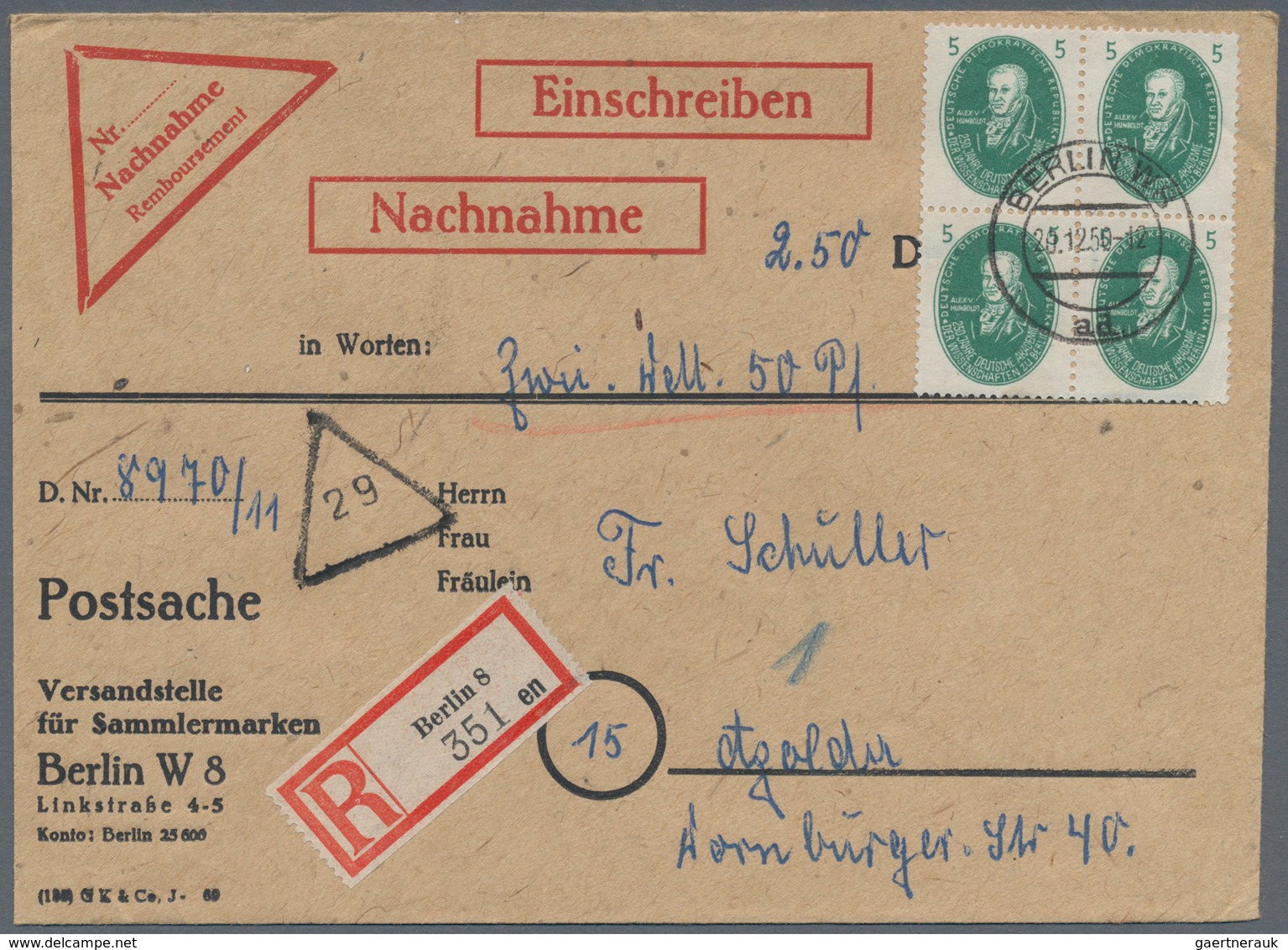 DDR: 1949/2019, umfassende Sammlung von ca. 2.180 Briefen und Karten ab etwas SBZ Allg.Ausgabe, auge