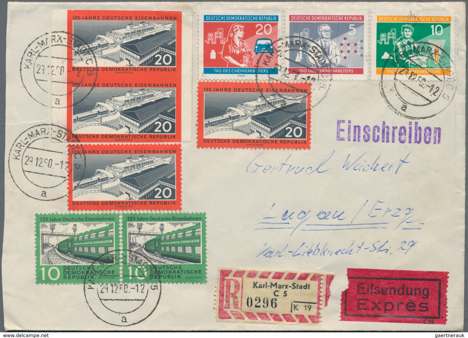 DDR: 1949/90 Ca. 400 Briefe, Drucksachen Und Ansichtskarten Aus Dem Täglichen Bedarf, Dabei Etwas Au - Sammlungen
