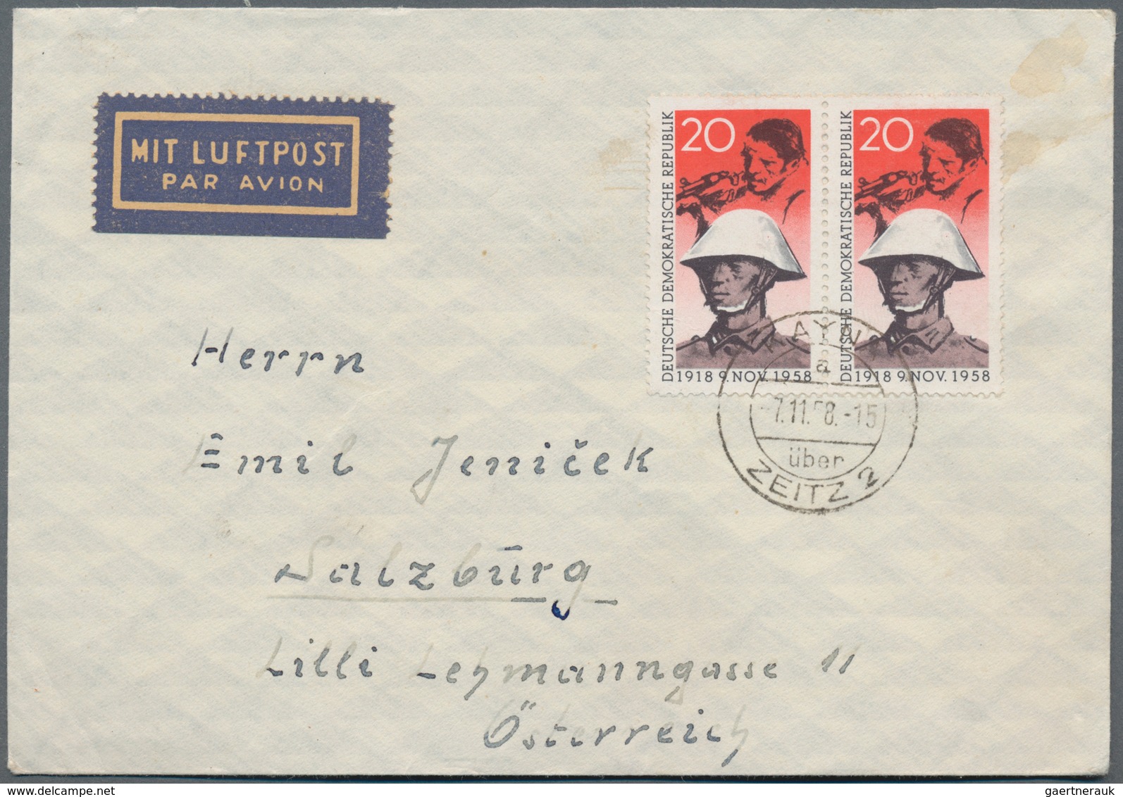 DDR: 1950/1960, Lot Von 38 Briefen Meist Nach Österreich Gelaufen, Dabei Marken Aus Debria-Block, Pa - Collections