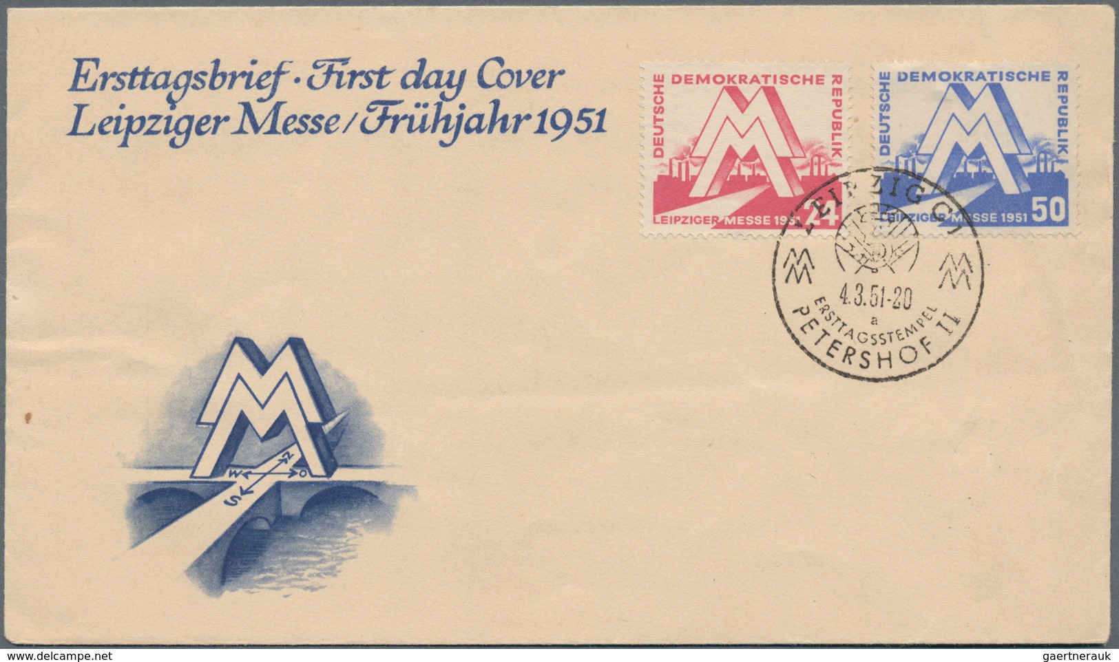 DDR: 1950-52, Vier FDC, Zwei Briefe Und Eine Postkarte, Dabei 'Akademie D. Wissenschaften' 1 Pf. Bis - Collections